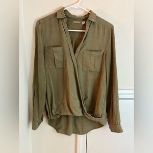 Olive loose fitting, comfy shirt